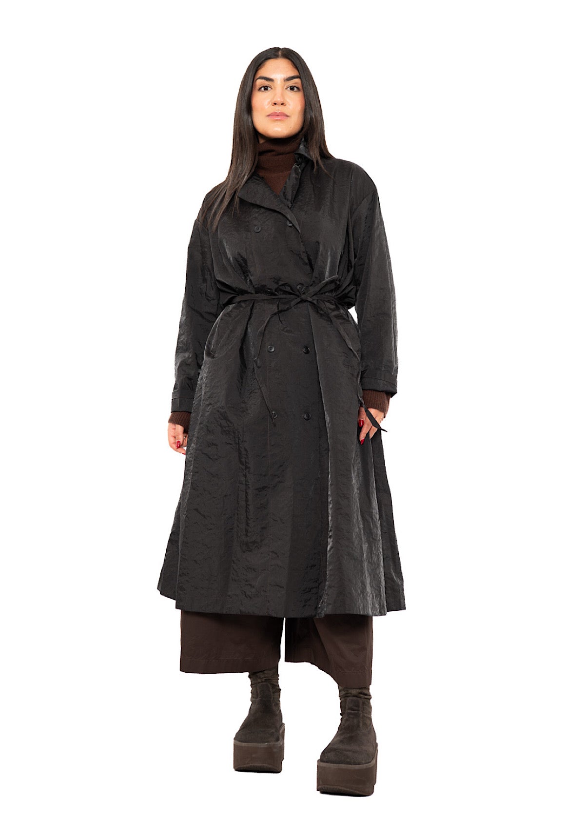 SILK MIX TRENCH COAT