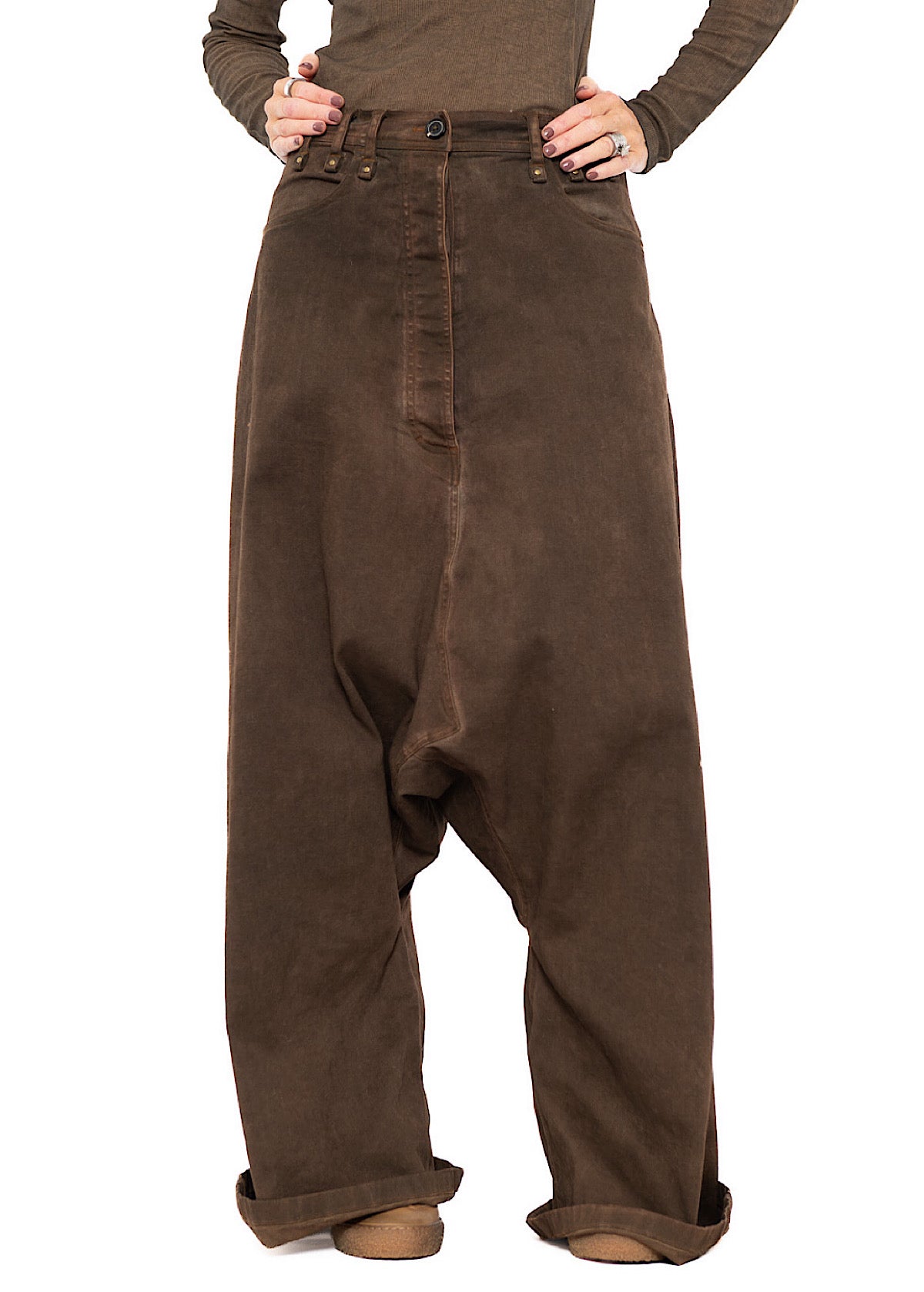 CL OVERSIZED DROP-CROTCH DENIM TROUSER