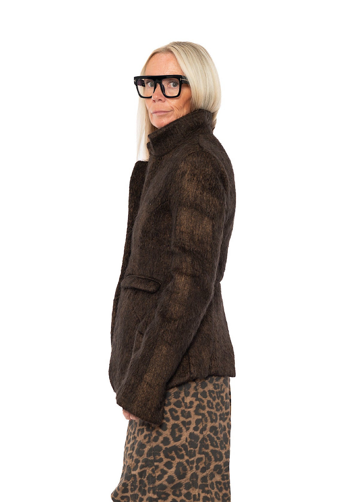 SCULPTED LONG-HAIR WOOL JACKET