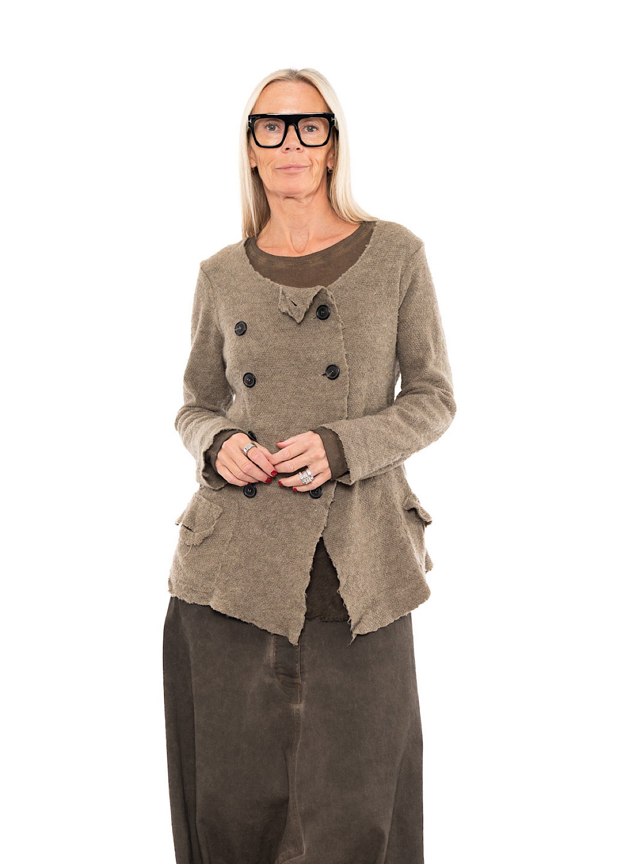 RUNDHOLZ DIP KNITTED CARDIGAN