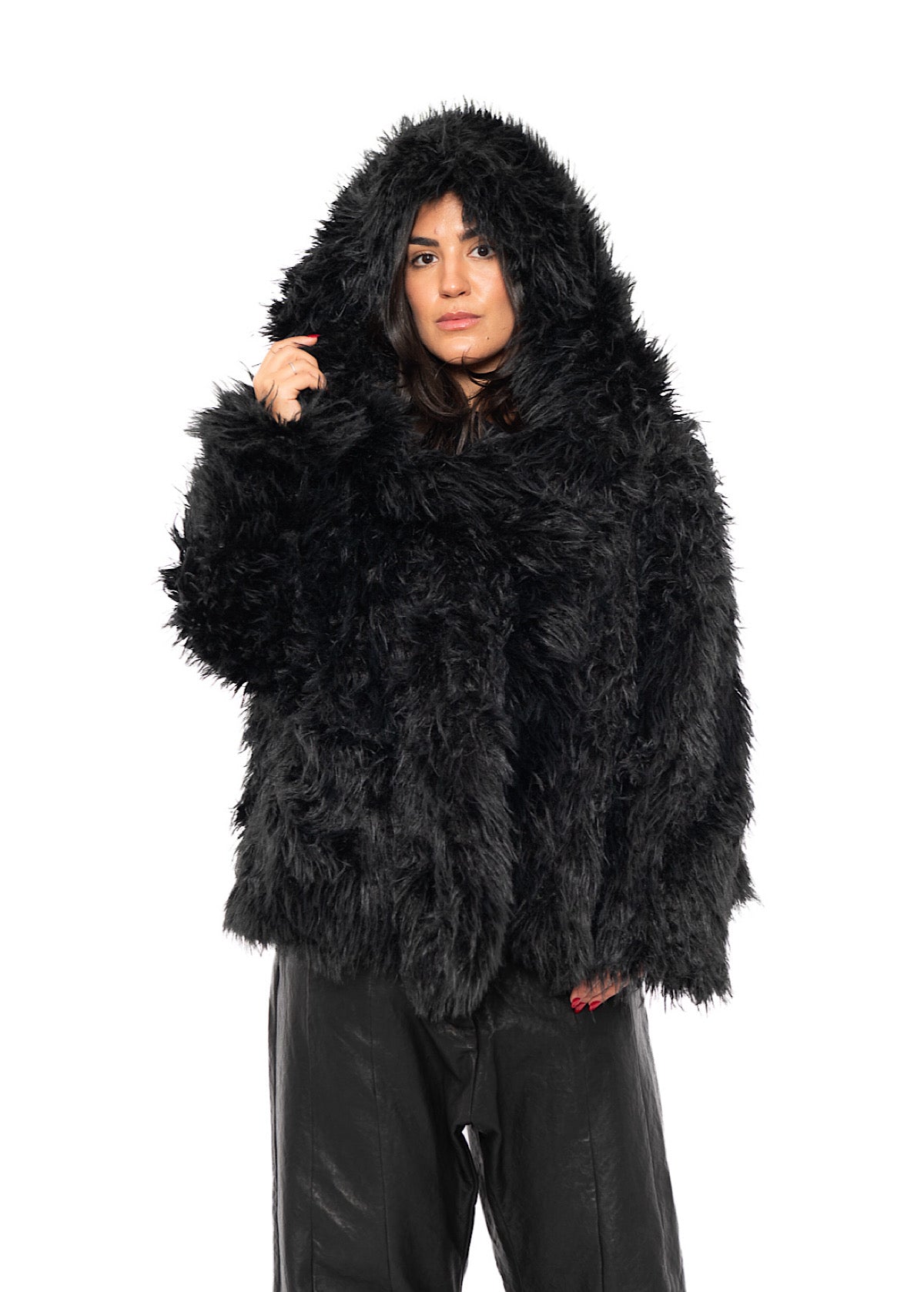 OVERSIZED FAUX FUR JACKET