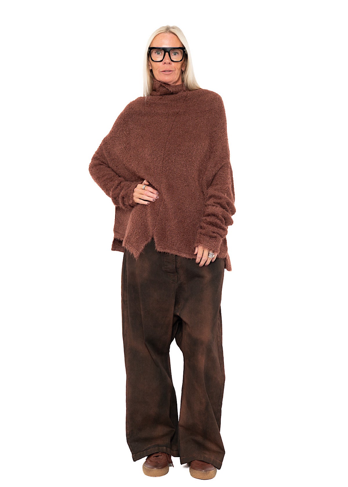 RELAXED SILK KNIT PULLOVER