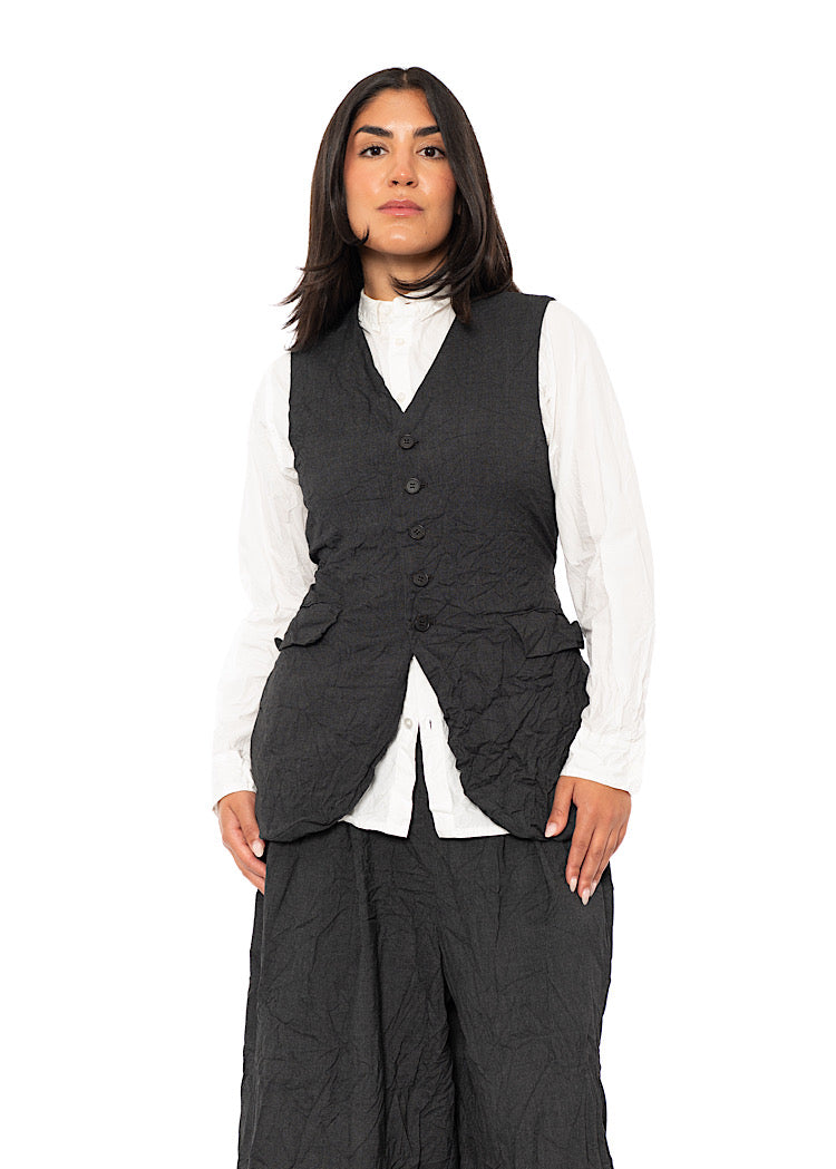 CRINKLE TAILORED WAISTCOAT