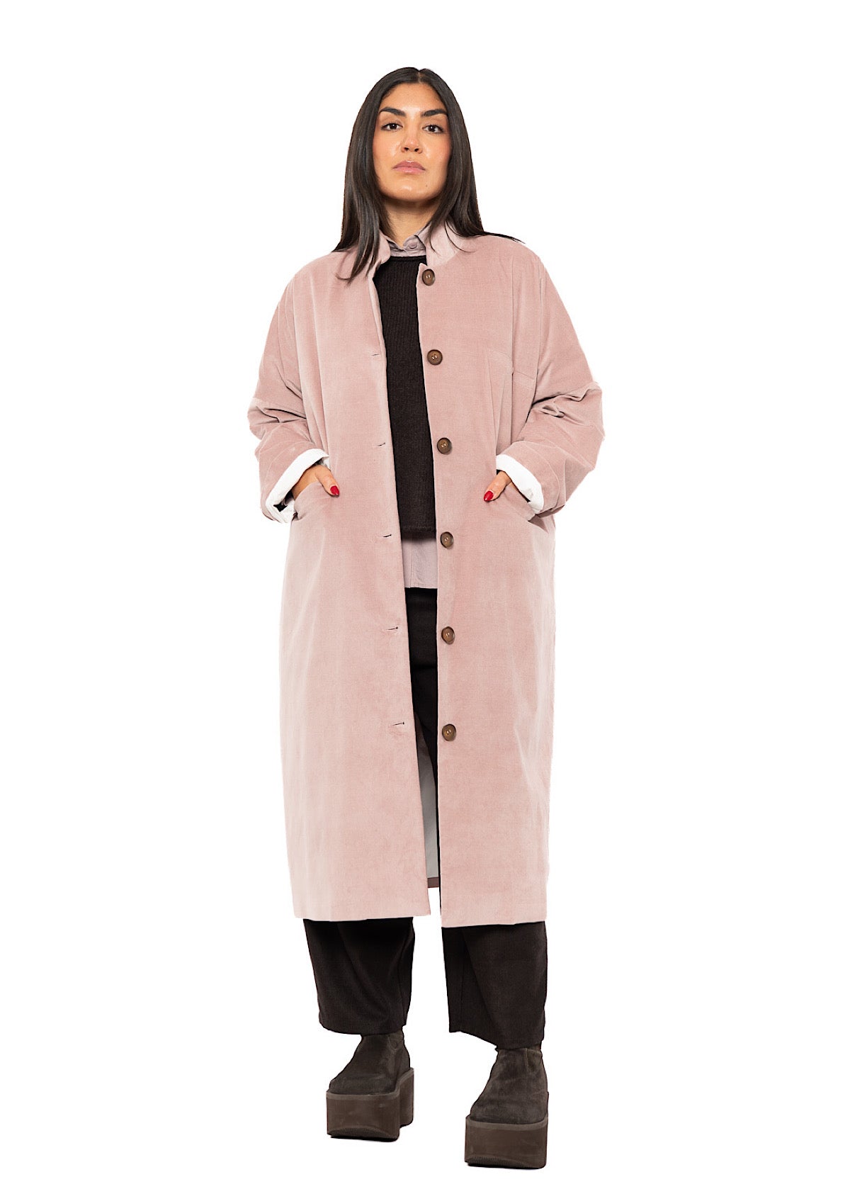 OVERSIZED VELVET ISA COAT