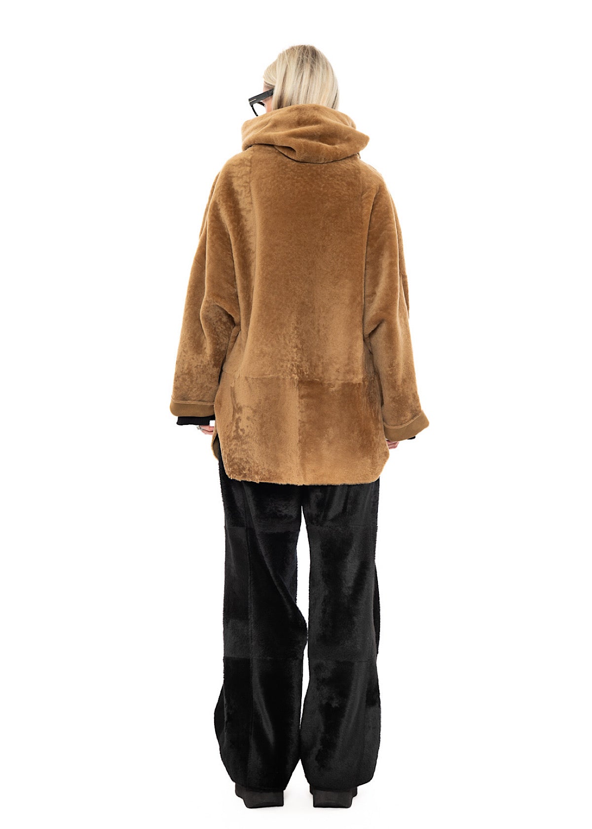 REVERSIBLE FUR HOODED JACKET