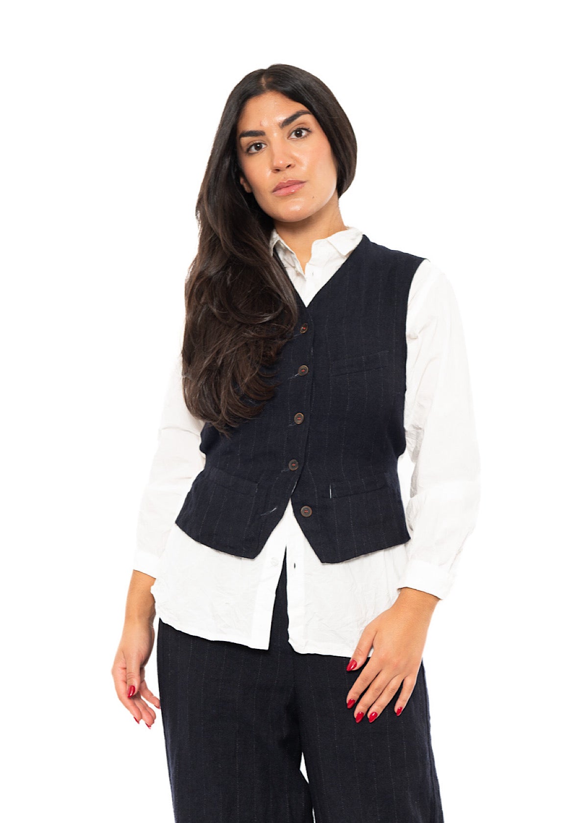 PINSTRIPE GINETTE WAISTCOAT