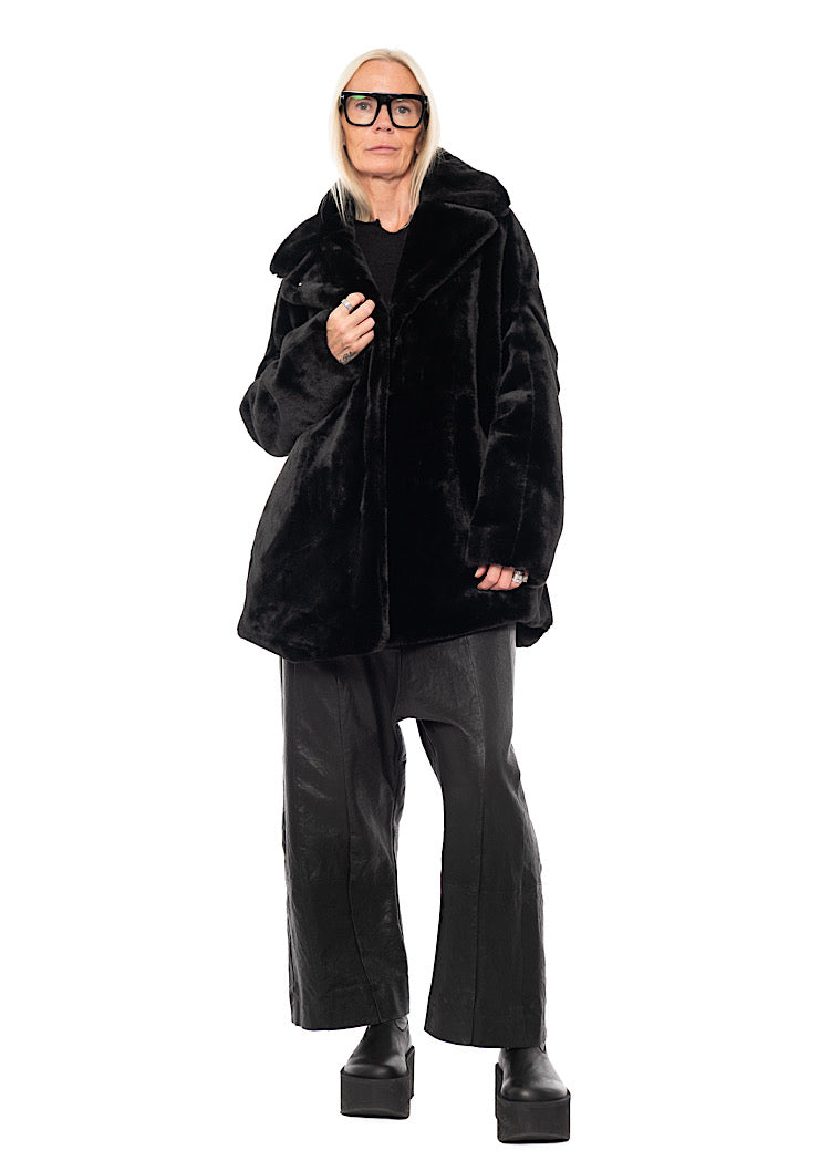 FAUX FUR COCOON JACKET