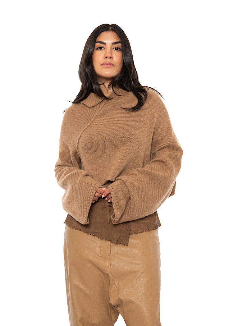 CROPPED MERINO YAK PULLOVER