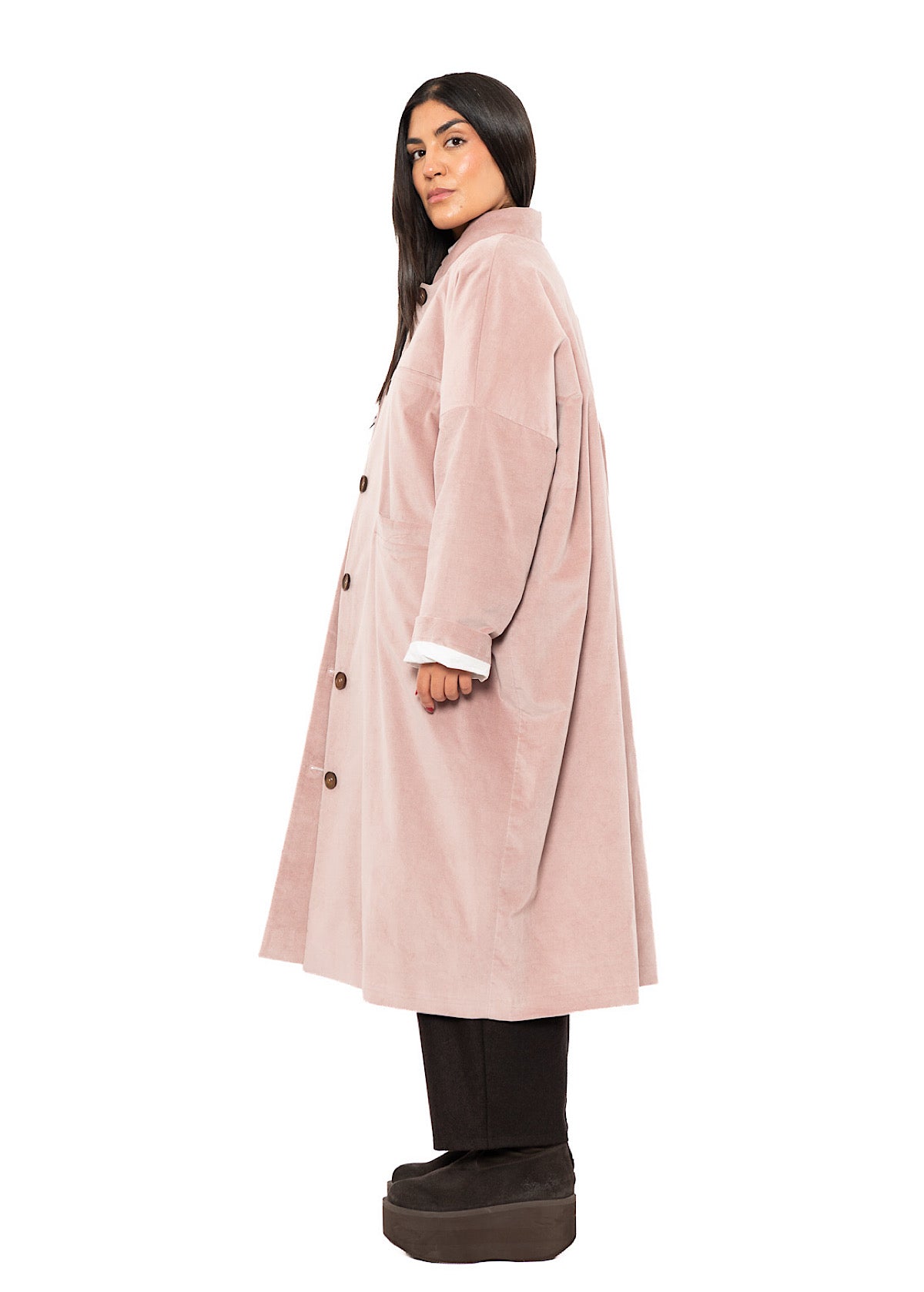 OVERSIZED VELVET ISA COAT