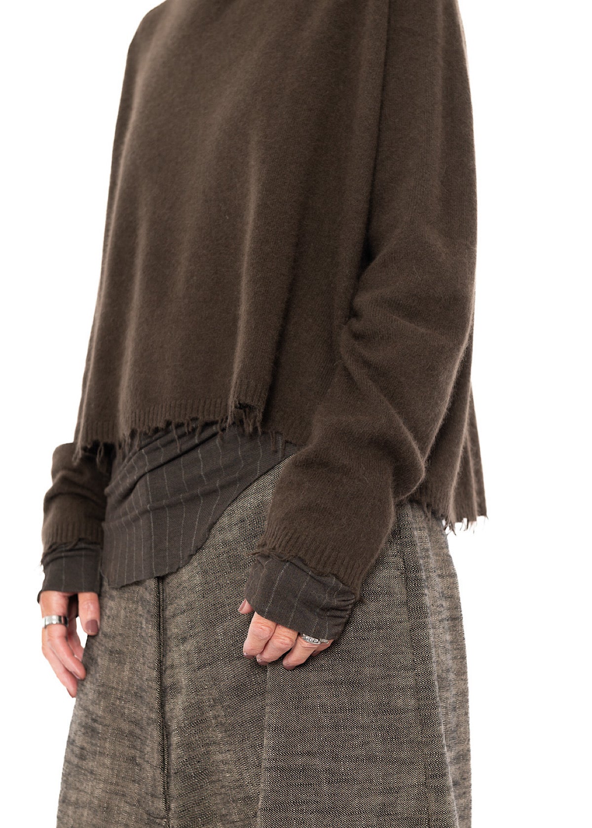 PINSTRIPE LAYERING T-SHIRT