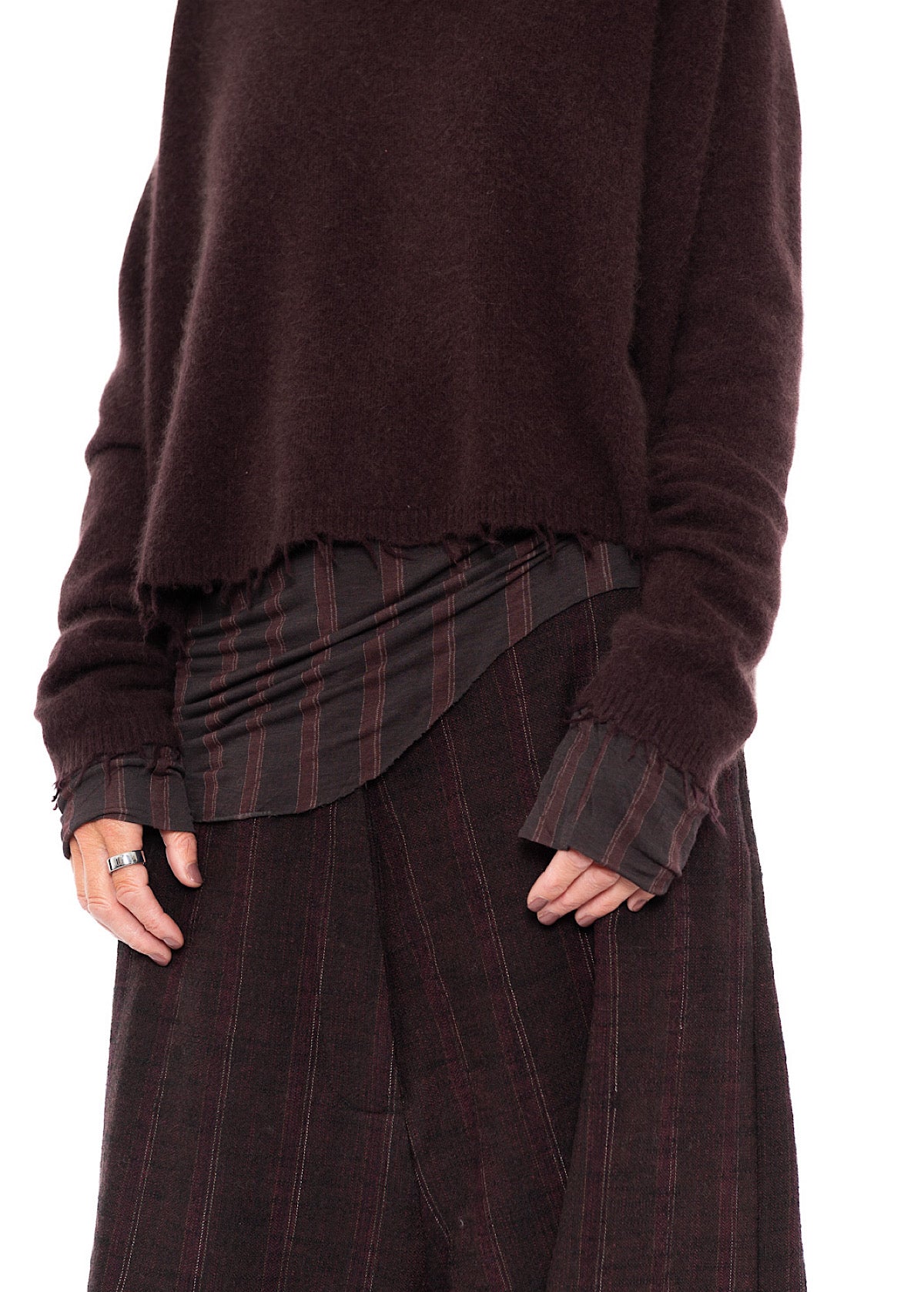 PINSTRIPE LAYERING T-SHIRT