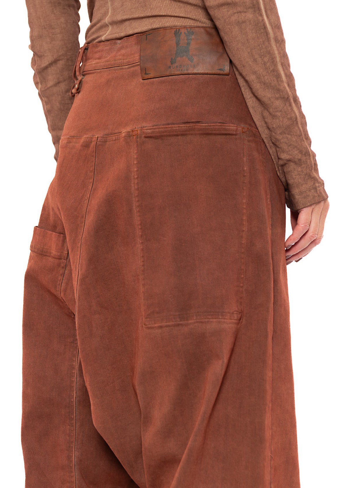 GARMENT-DYED WIDE-LEG DENIM TROUSER