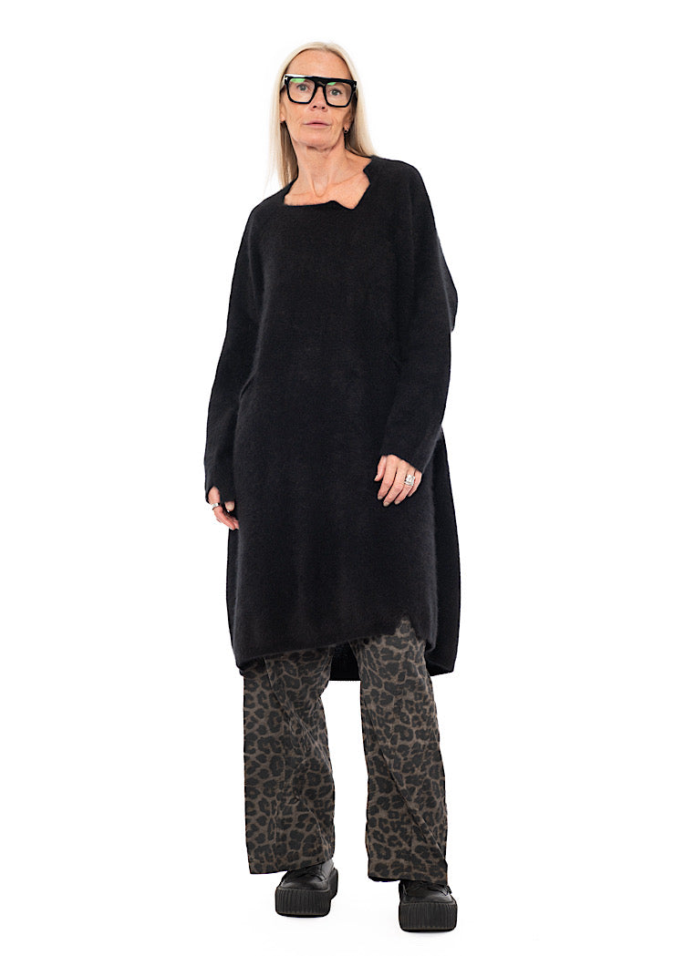 SIGNATURE RACCOON HAIR KNITTED TUNIC