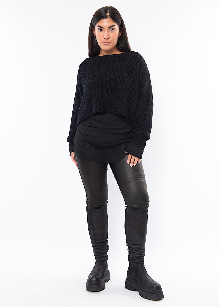 SORT AARHUS LEATHER LEGGING