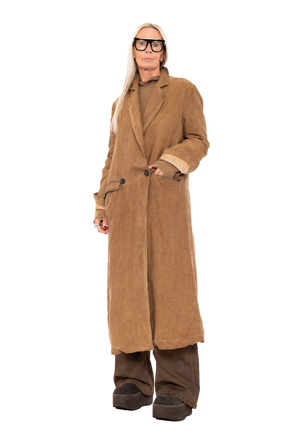 DOUBLE-BREASTED LONG COAT