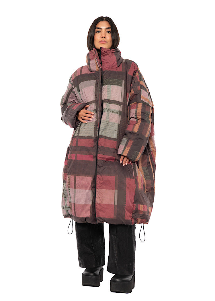 HERITAGE CHECK PUFFER COAT