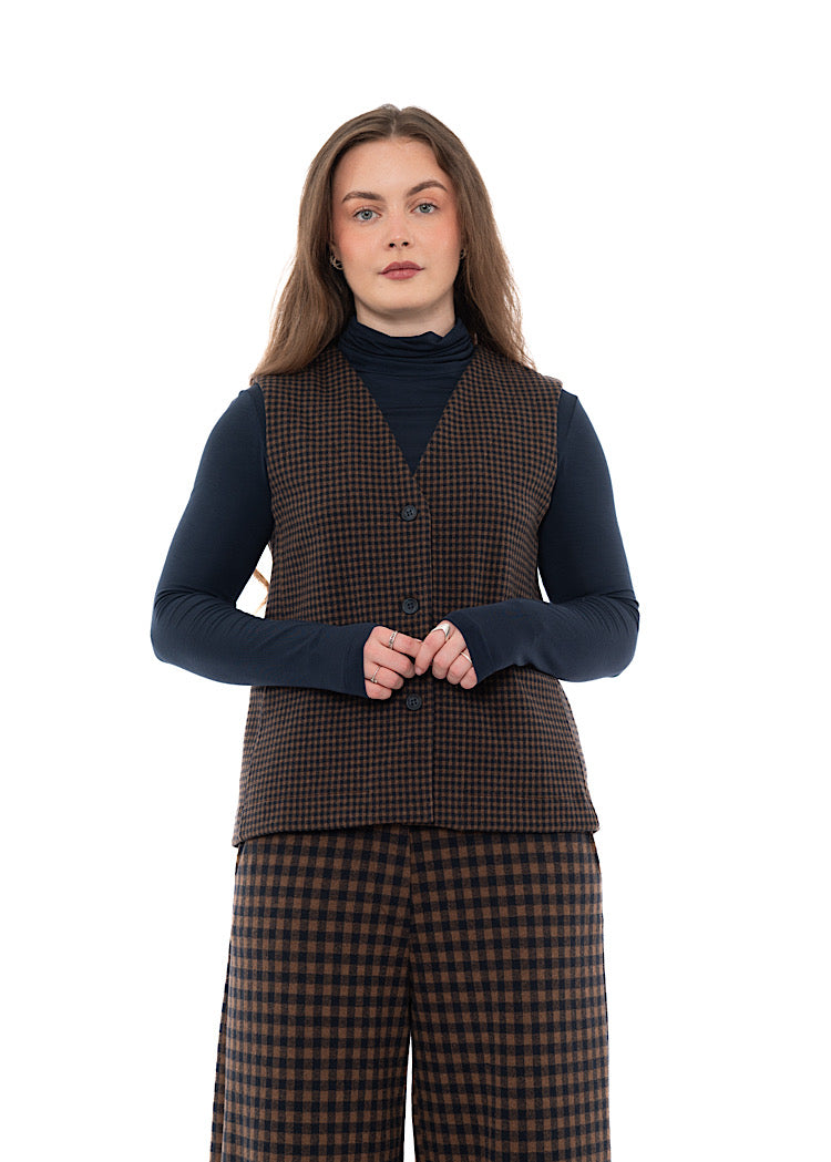 MICRO-CHECK GENNY WAISTCOAT