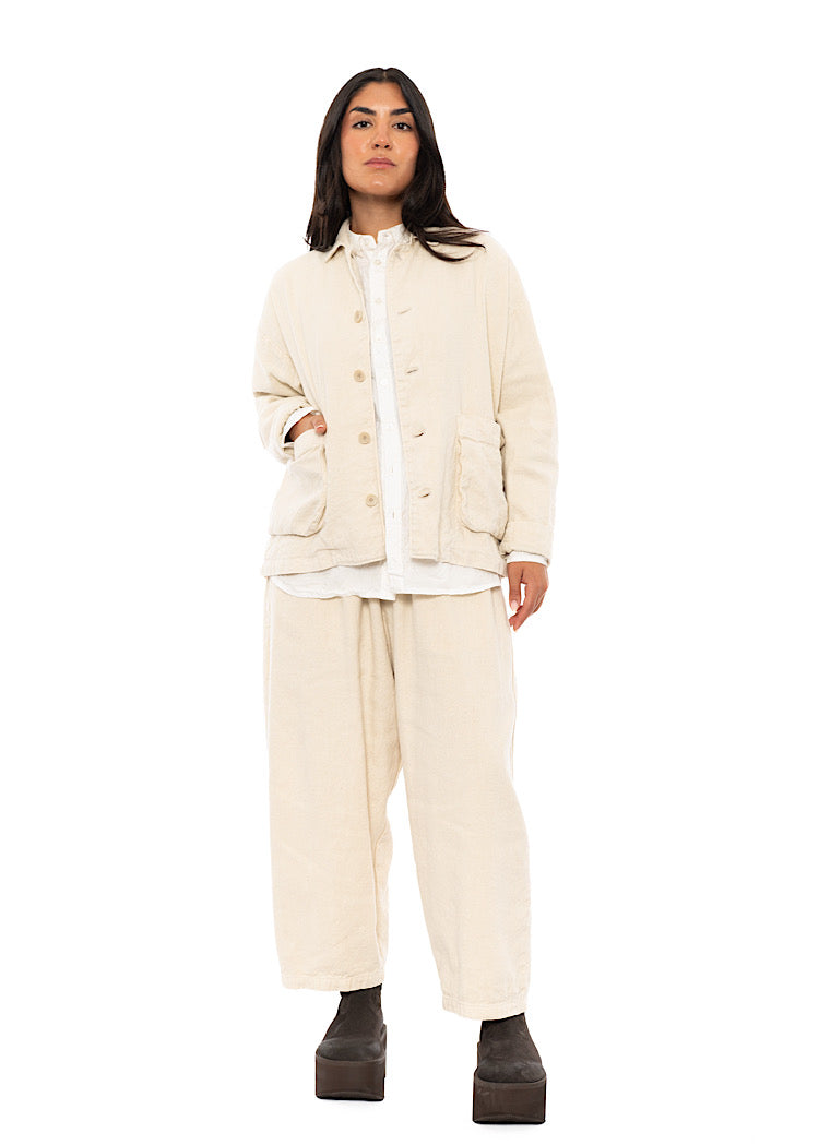 LINEN-COTTON UTILITY JACKET