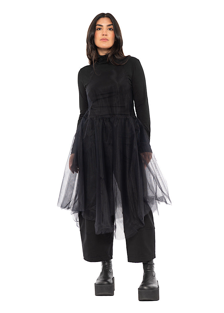 MESH OVERLAY DRESS