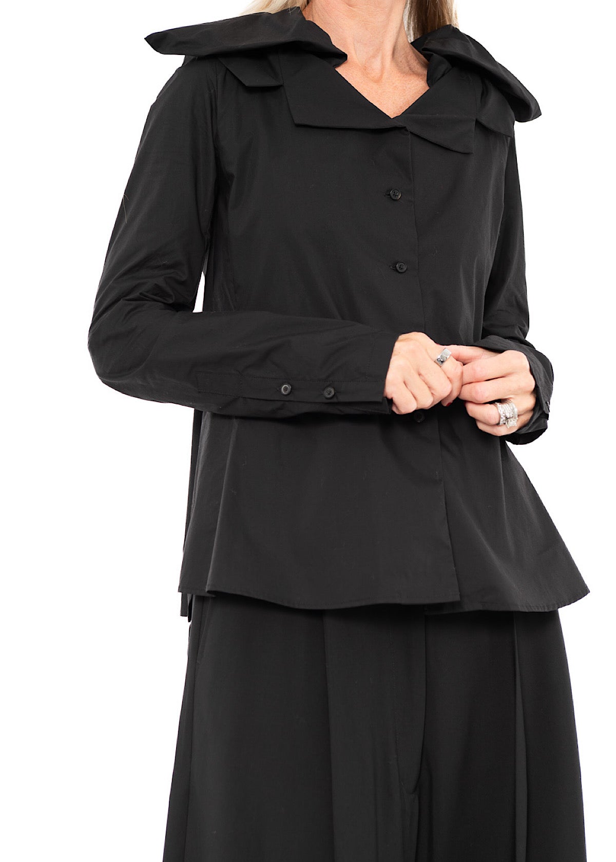 STATEMENT COLLAR COTTON SHIRT
