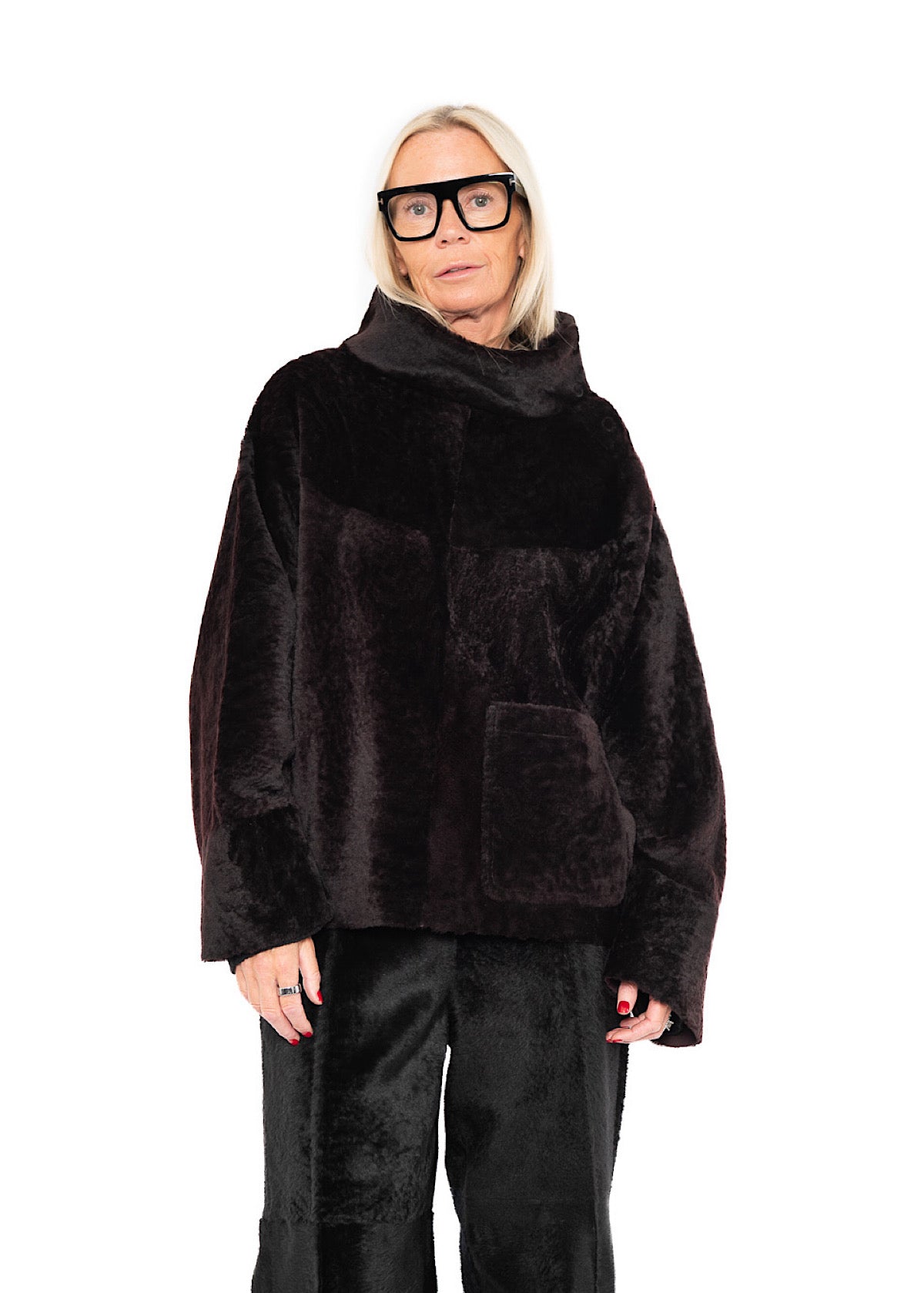 FUR-FINISHED PULLOVER