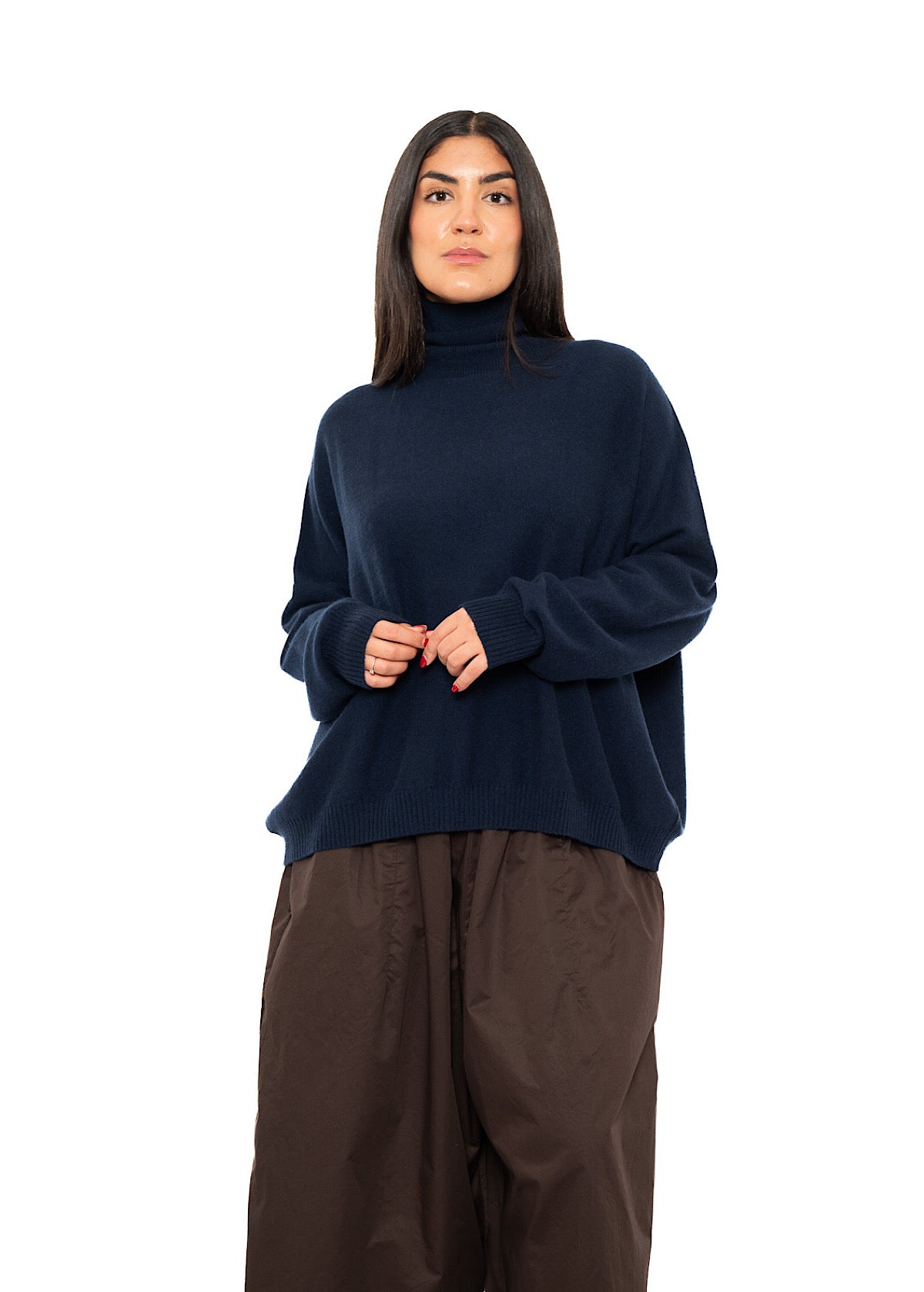 ROLL NECK CASHMERE PULLOVER
