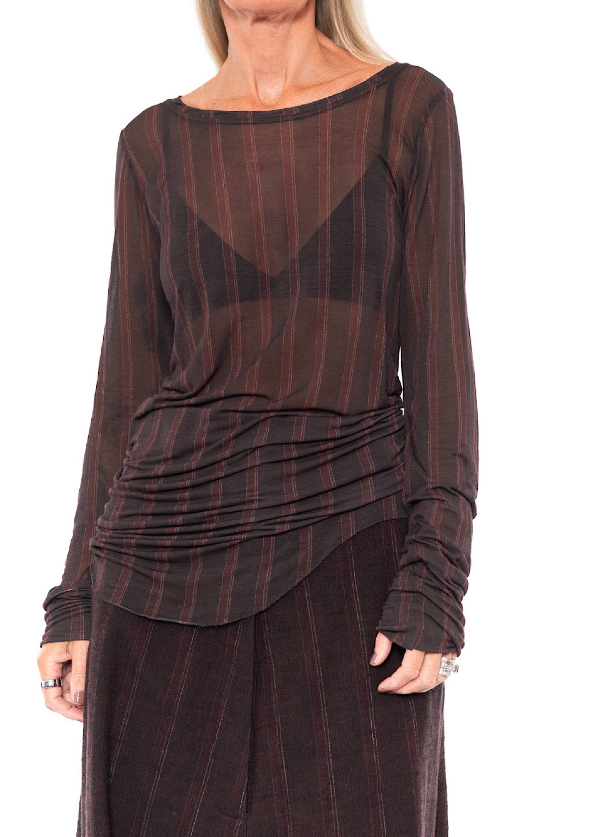 PINSTRIPE LAYERING T-SHIRT