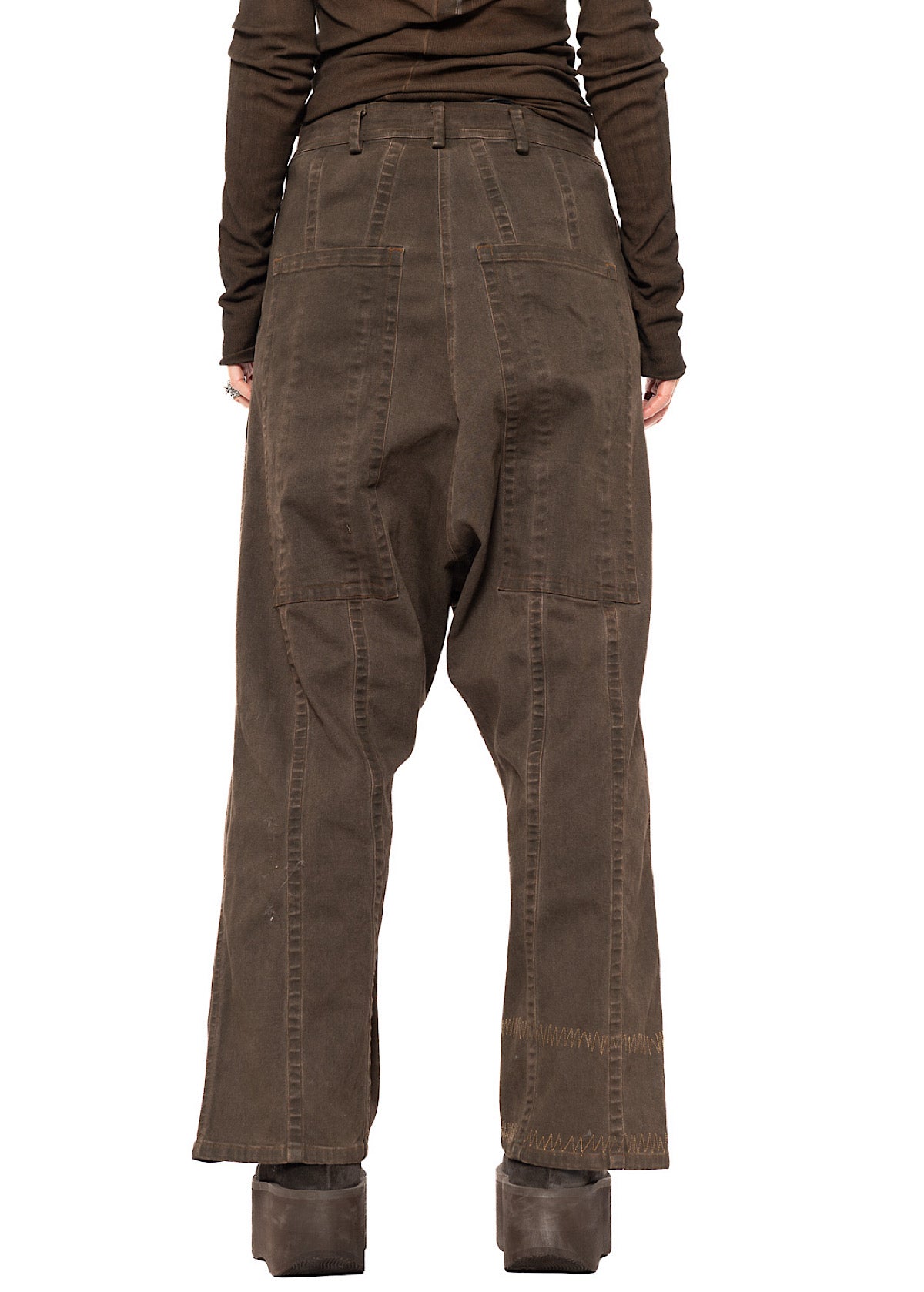 HAND-PAINTED GOLD DENIM TROUSER