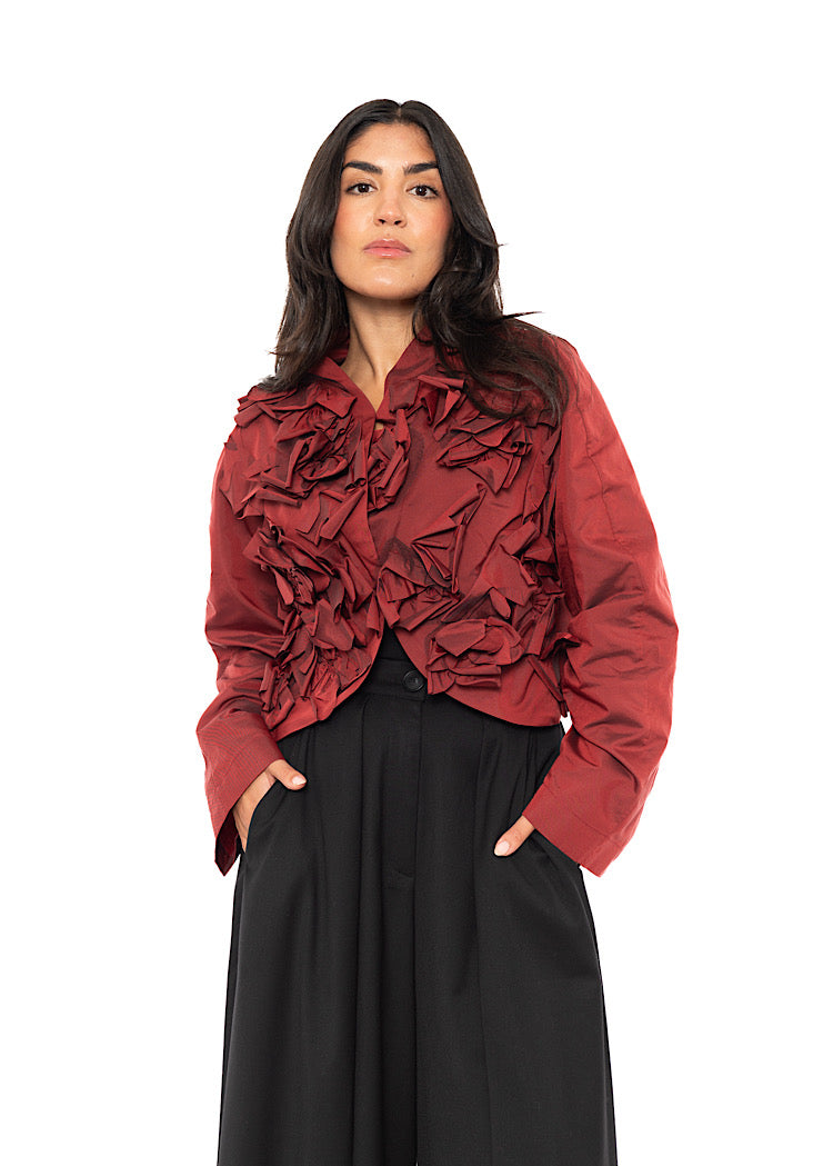 FLOWER APPLIQUÉ SHORT JACKET