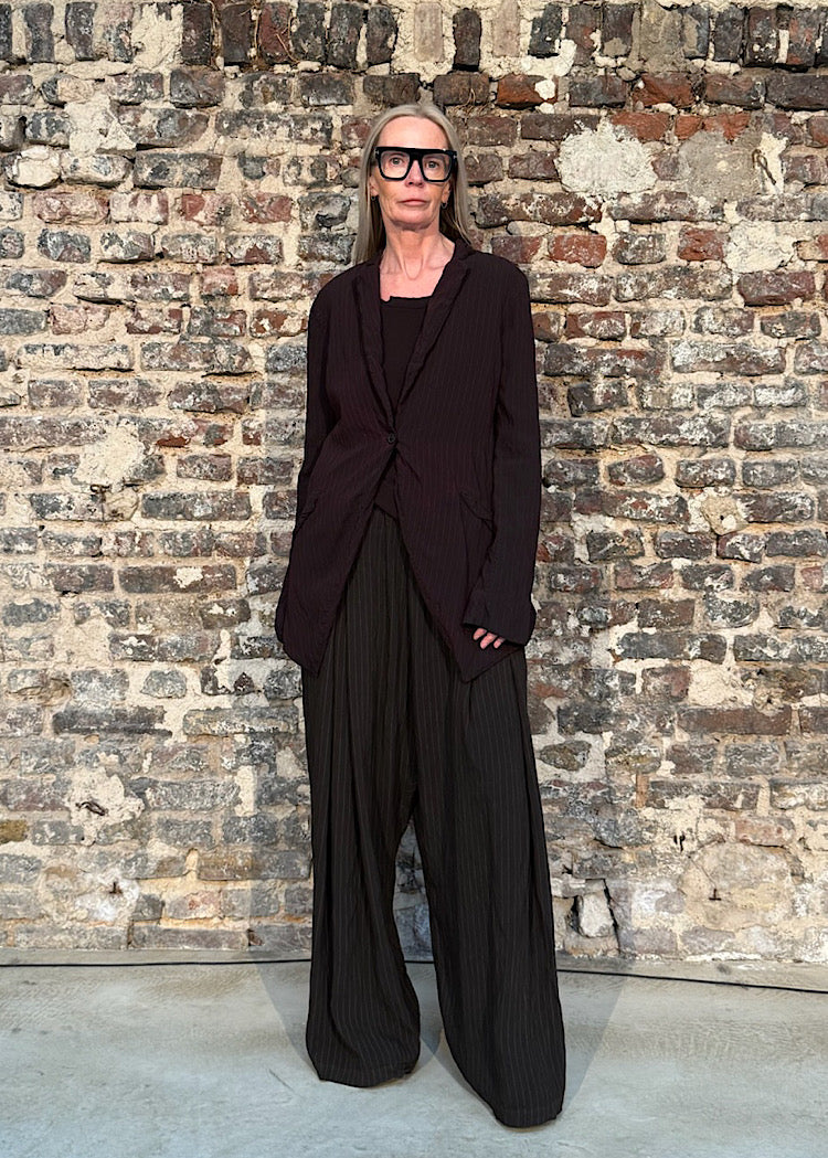FLUID PINSTRIPE PALAZZO TROUSER *PETROL CLOUD STRIPE* (SHOWN IN UMBRA CLOUD STRIPE)