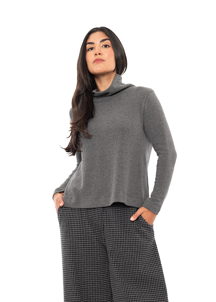 COTTON-FLEECE LYDIA PULLOVER
