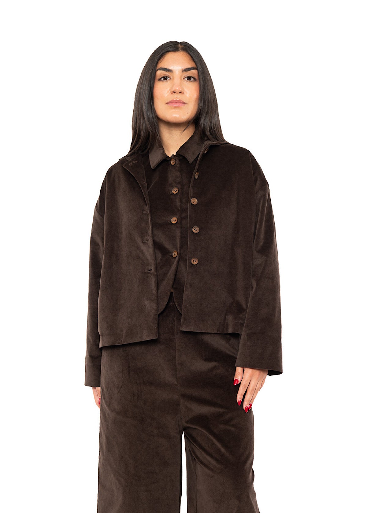 BOXY VELVET FLORA JACKET