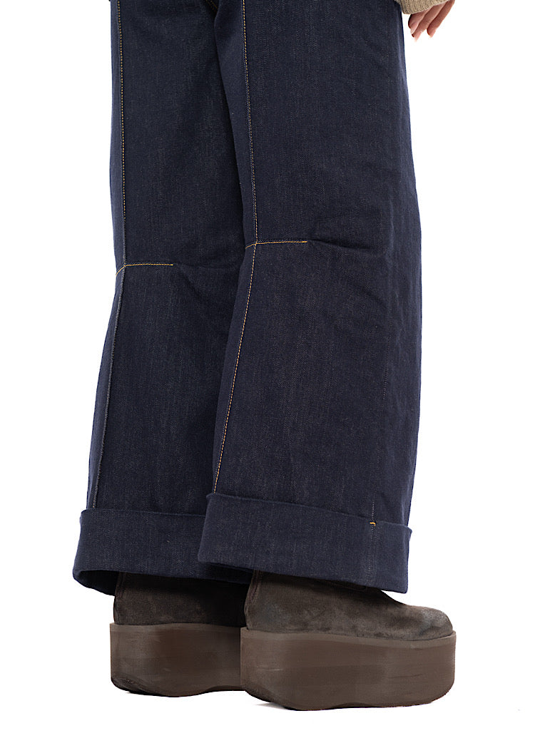 WIDE-LEG DENIM TROUSER