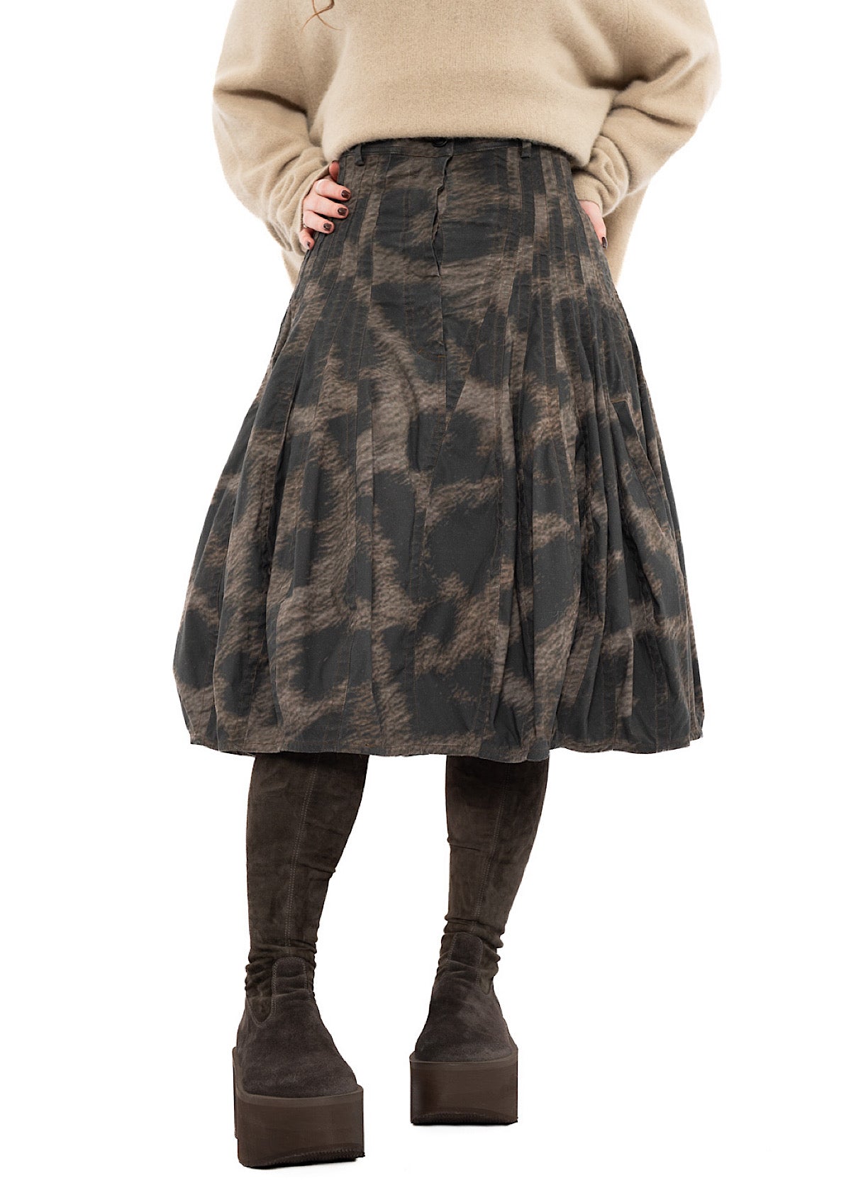 LEOPARD PRINT BALLOON SKIRT