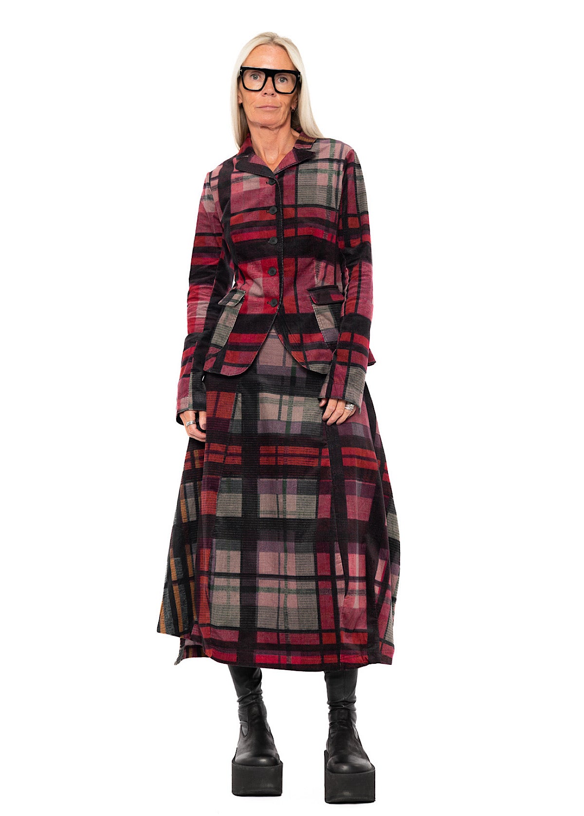 HERITAGE CHECK BALLOON SKIRT