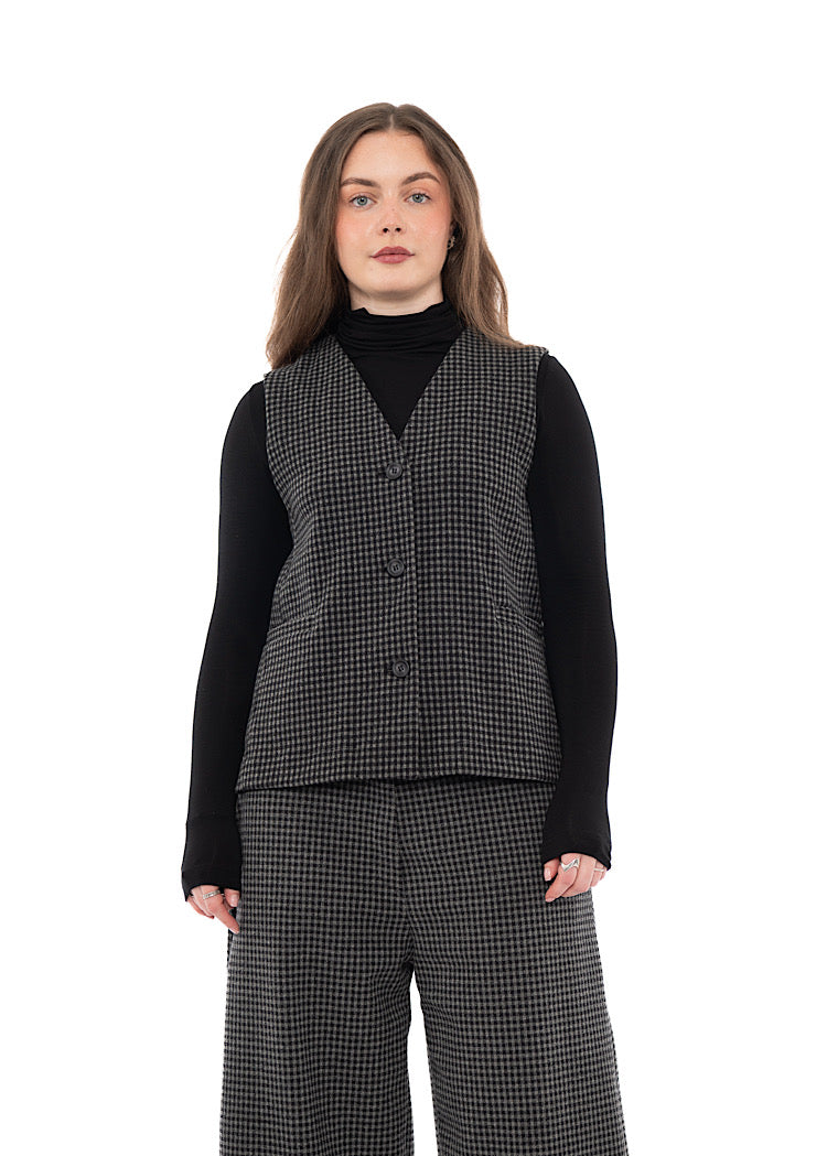 MICRO-CHECK GENNY WAISTCOAT