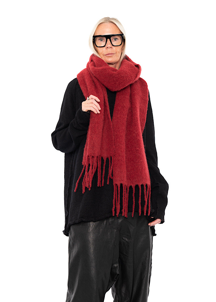 FRINGED ALPACA-BLEND SCARF