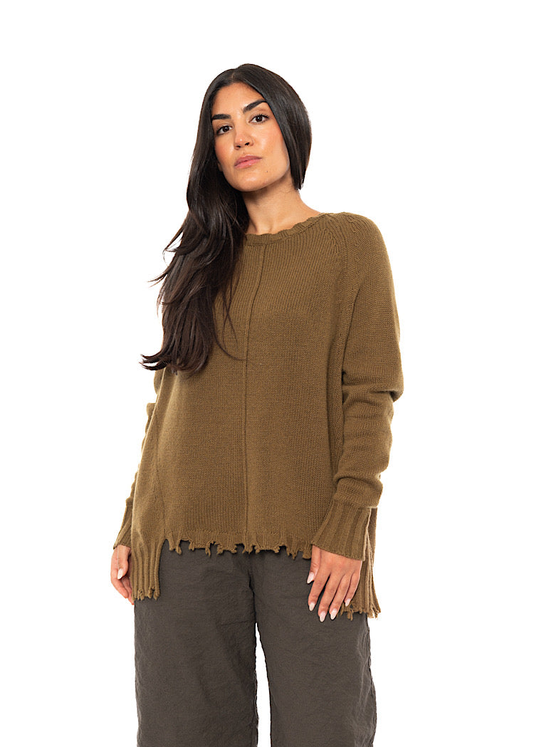 RELAXED CASHMERE-MIX KIARA PULLOVER