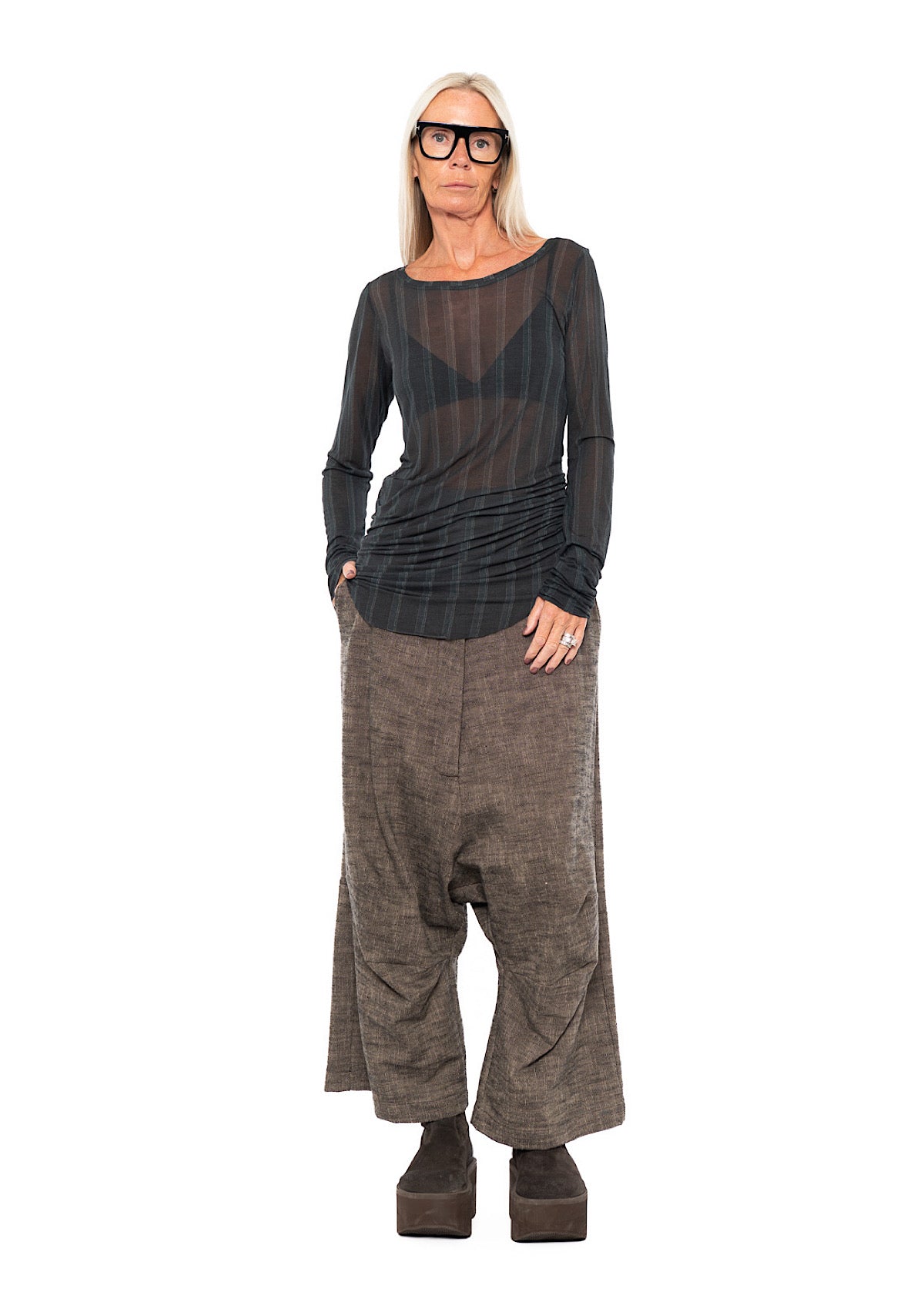 PINSTRIPE LAYERING T-SHIRT