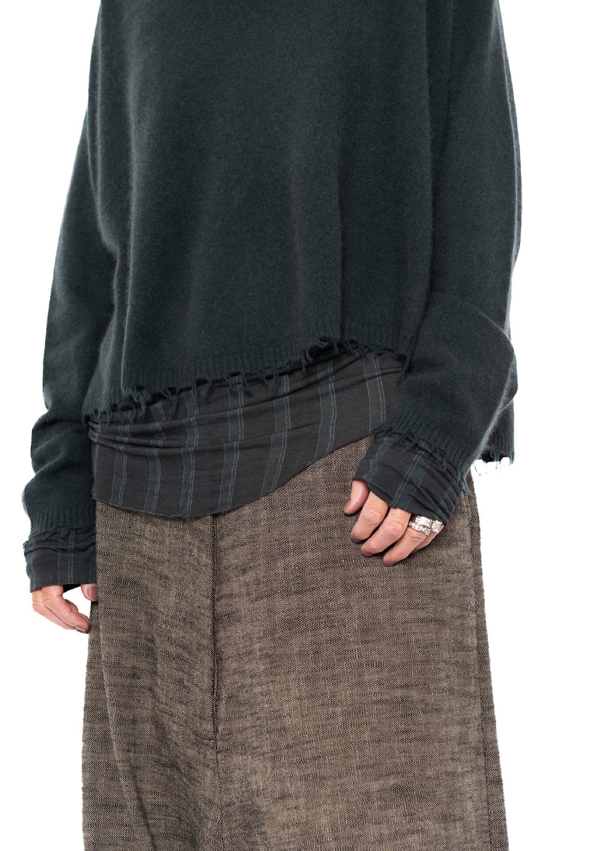 PINSTRIPE LAYERING T-SHIRT