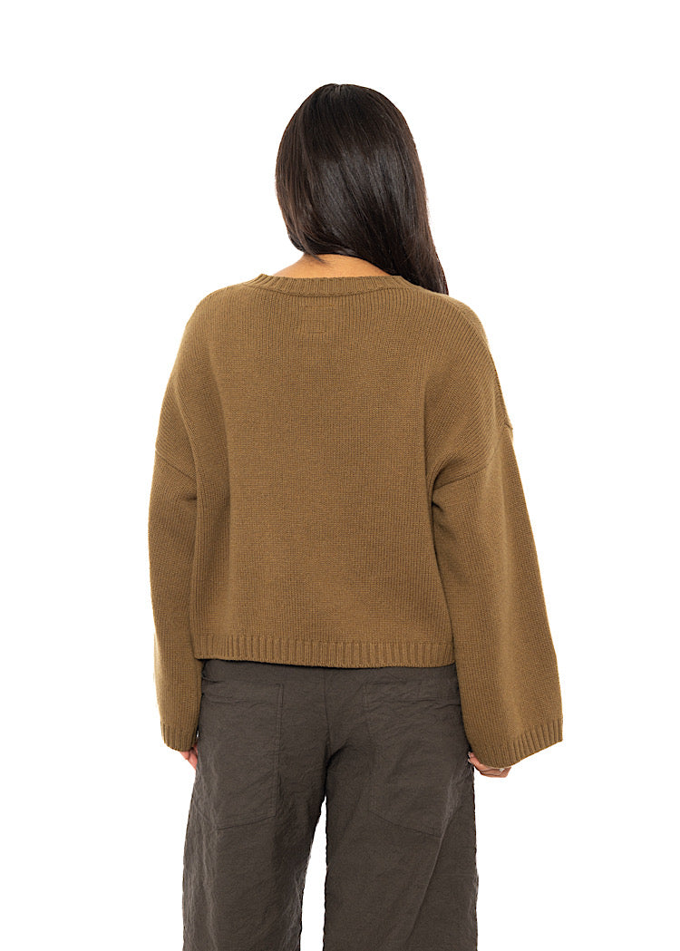 CROPPED CASHMERE-MIX KARLOTTA PULLOVER
