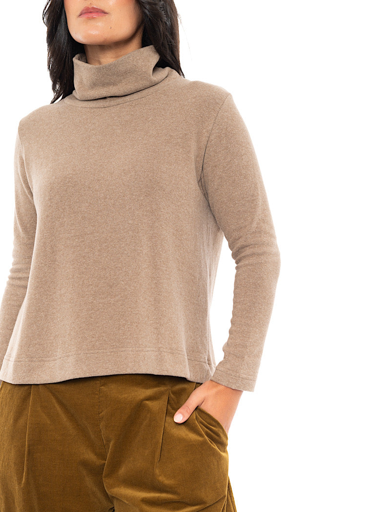 COTTON-FLEECE LYDIA PULLOVER