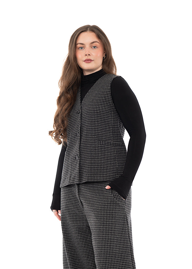 MICRO-CHECK GENNY WAISTCOAT
