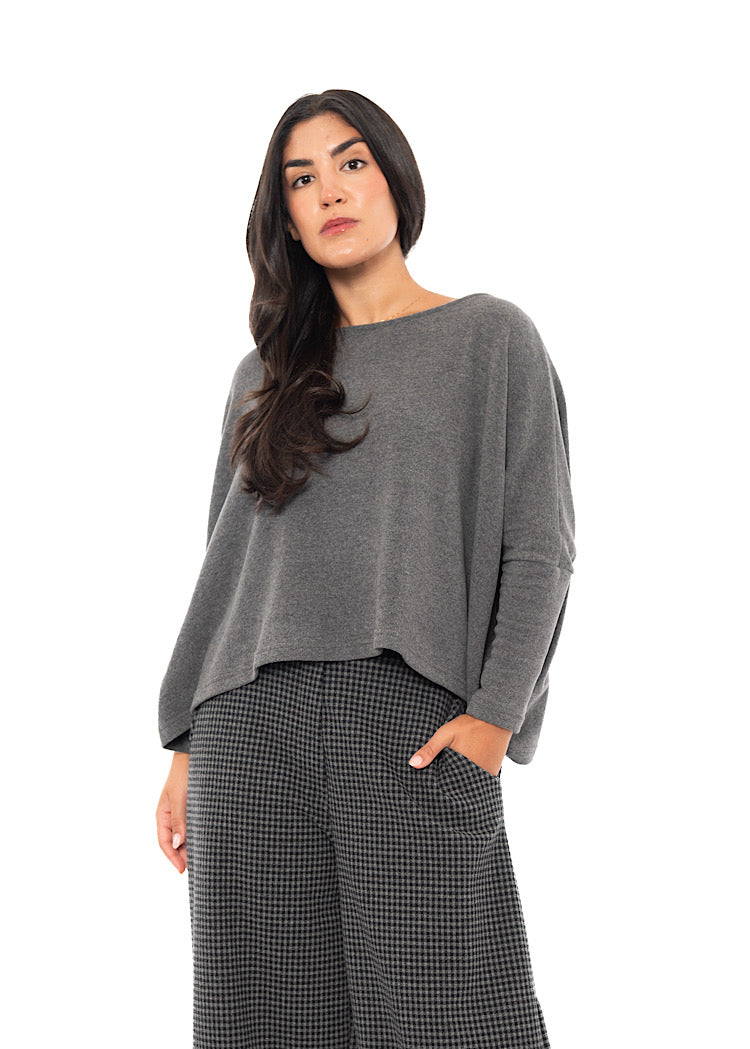 SIGNATURE COTTON-FLEECE KIRA PULLOVER