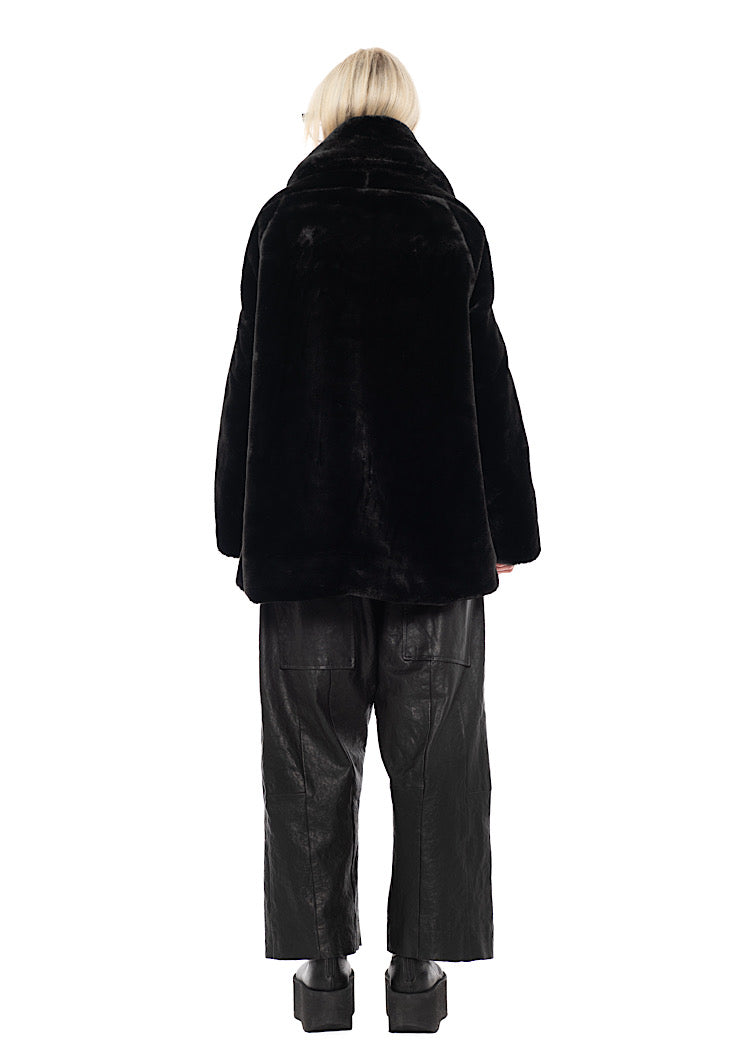 FAUX FUR COCOON JACKET