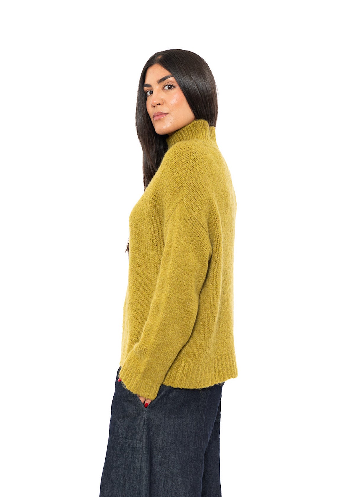 RELAXED HIGH NECKLINE PULLOVER