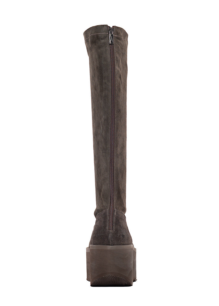 STRETCH SUEDE PLATFORM BOOT