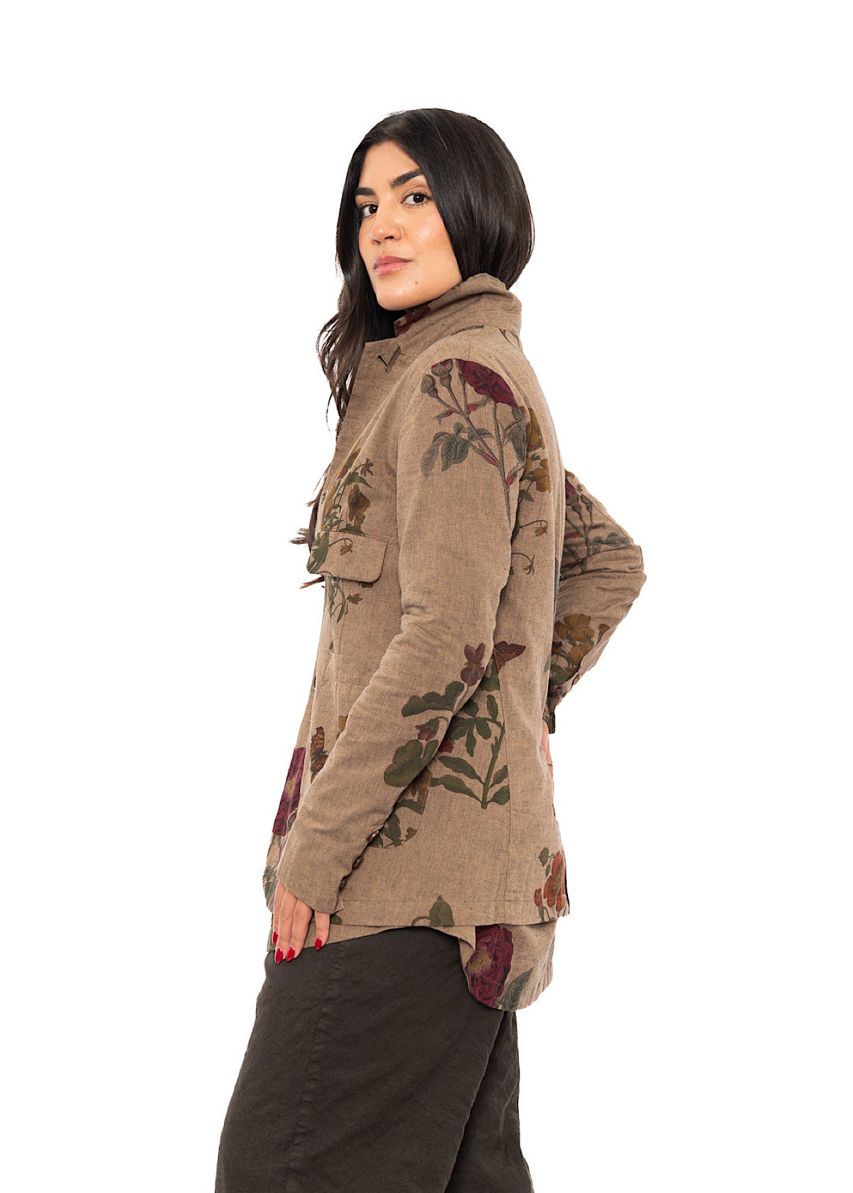 BOTANICAL PRINT TAILORED JACKET