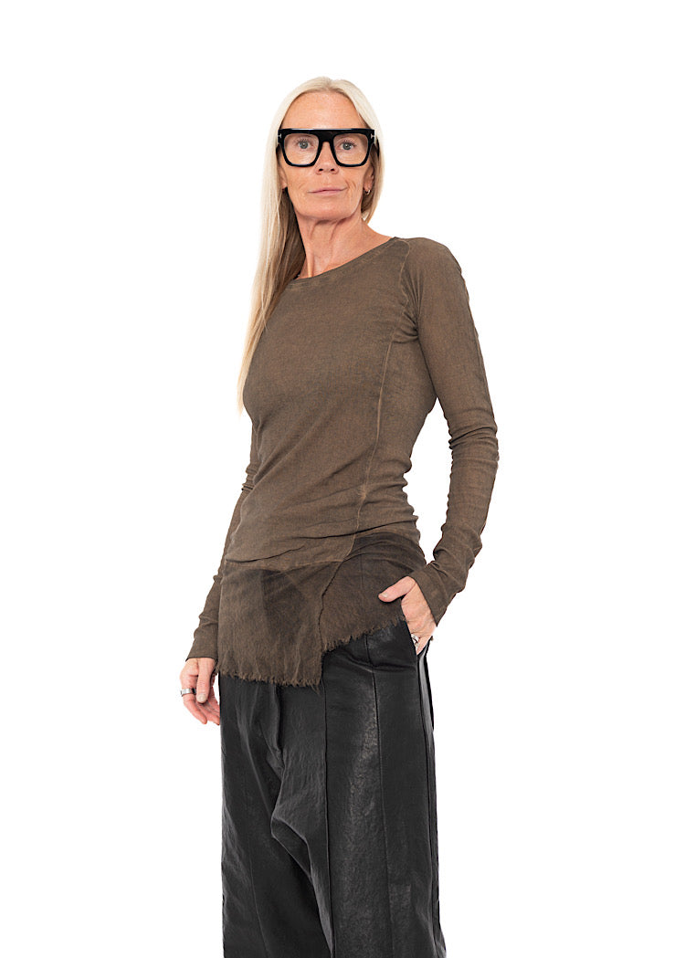 SIGNATURE NETTED HEM T-SHIRT