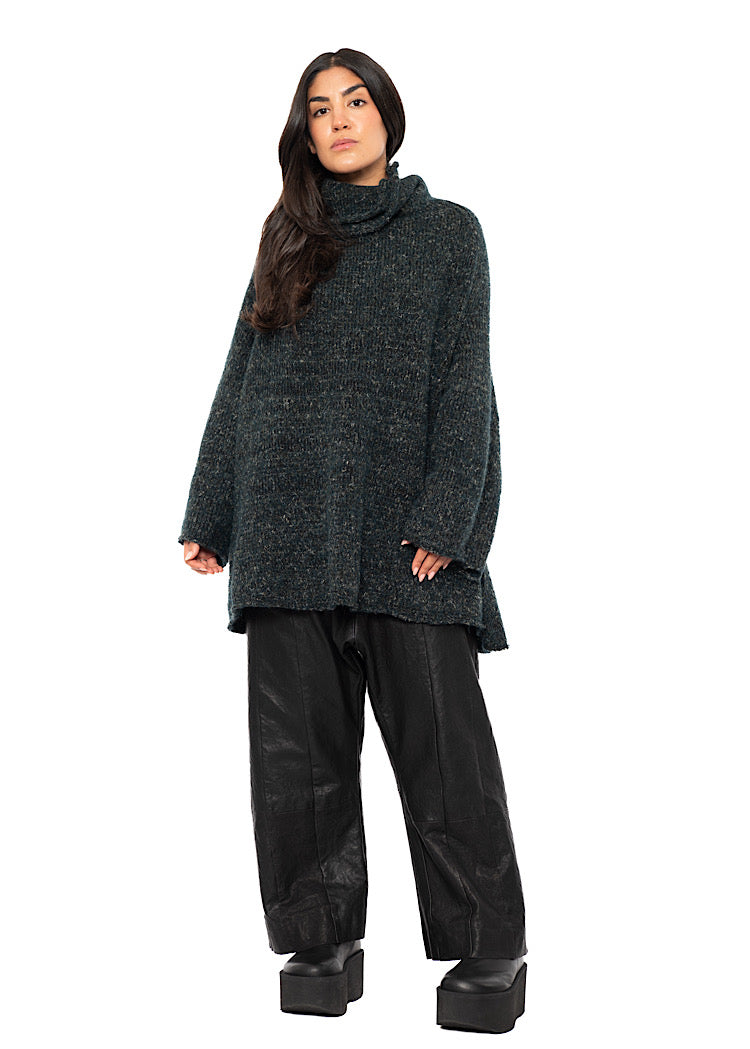 RELAXED MARLED KNIT TUNIC